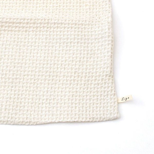 オーガニックコットン＆リネン ワッフルクッションカバー