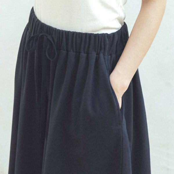 オーガニックコットン ロングスカート風ワイドパンツ
