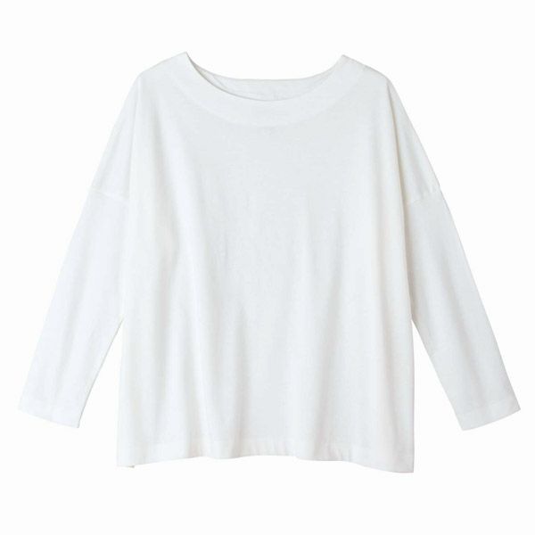 オーガニックコットン ドロップショルダーボクシートップ