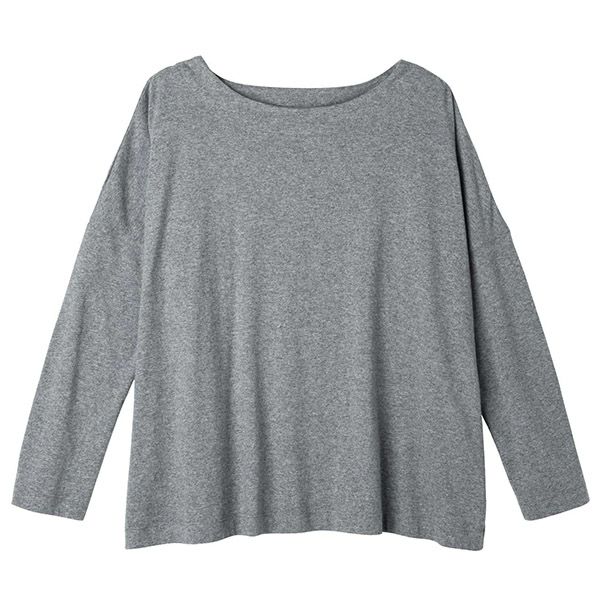 オーガニックコットン ドロップショルダーボクシートップ