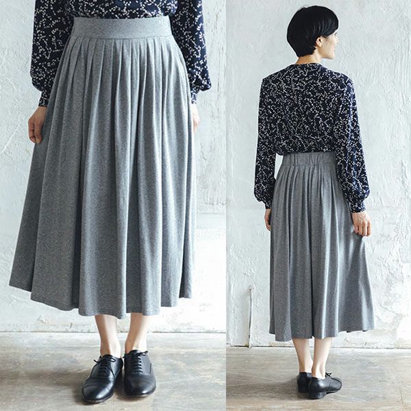 オーガニックコットン リラックスタックスカート