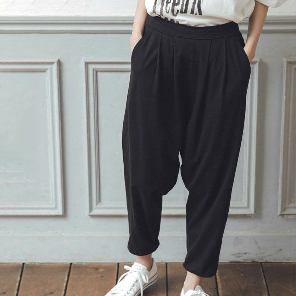 オーガニックコットン リラックスサルエルパンツ