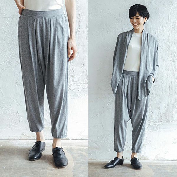 オーガニックコットン リラックスサルエルパンツ