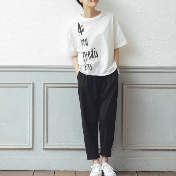 オーガニックコットン リラックスサルエルパンツ