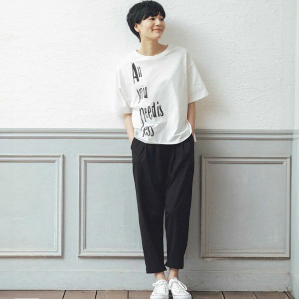 オーガニックコットン リラックスサルエルパンツ