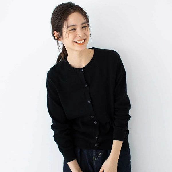 オーガニックコットン ニットベーシックカーディガン(長袖)
