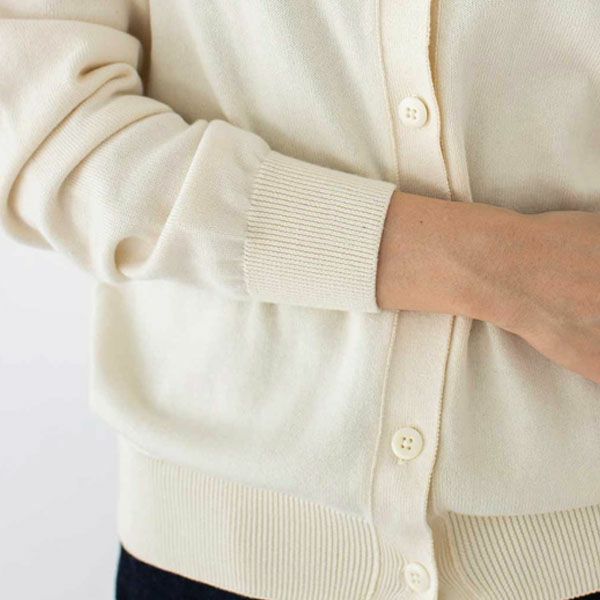 オーガニックコットン ニットベーシックカーディガン(長袖)