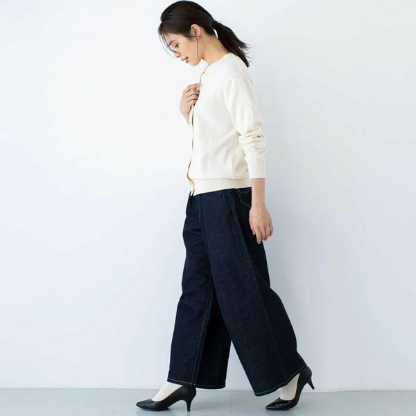 オーガニックコットン ニットベーシックカーディガン(長袖)