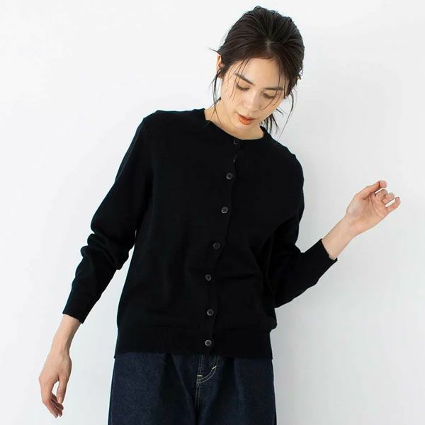 オーガニックコットン ニットベーシックカーディガン(長袖)