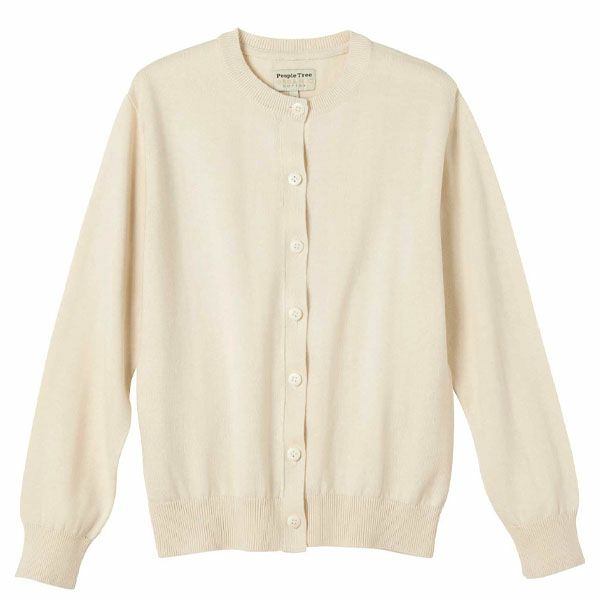 オーガニックコットン ニットベーシックカーディガン(長袖)