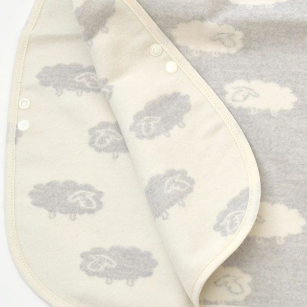 オーガニックコットン ベビー ふわふわひつじ柄リバーシブルスリーパー