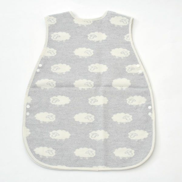 オーガニックコットン ベビー ふわふわひつじ柄リバーシブルスリーパー