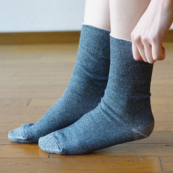 オーガニックコットン いつもソックス無地