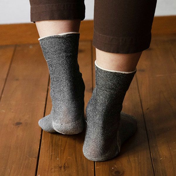 オーガニックコットン メンズいつもソックス無地