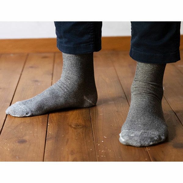 オーガニックコットン メンズいつもソックス無地