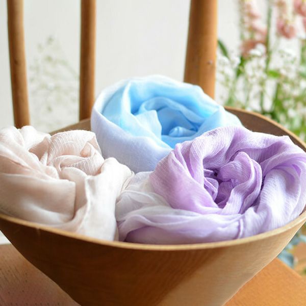 オーガニックコットン 播州織　グラデーションストール