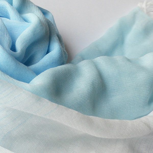 オーガニックコットン 播州織　グラデーションストール