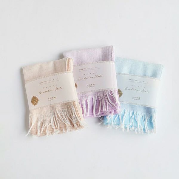 オーガニックコットン 播州織　グラデーションストール