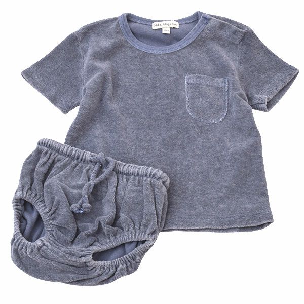 オーガニックコットン ベビーパイルセットアップ Paul