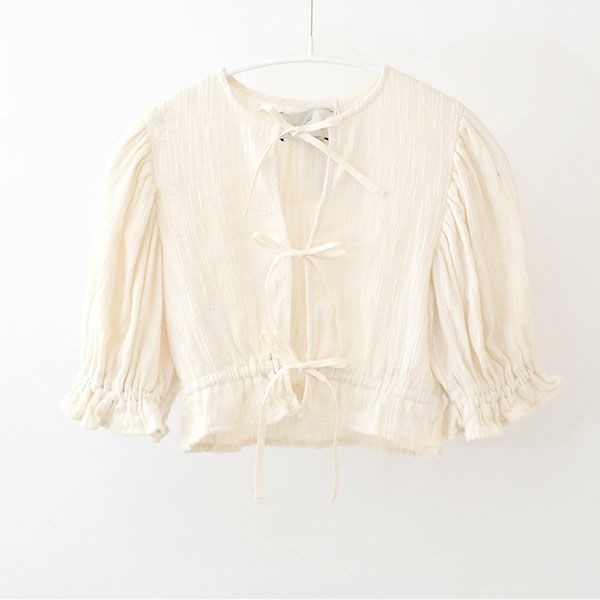 オーガニックコットン キッズバルーンスリーブブラウス Yoco