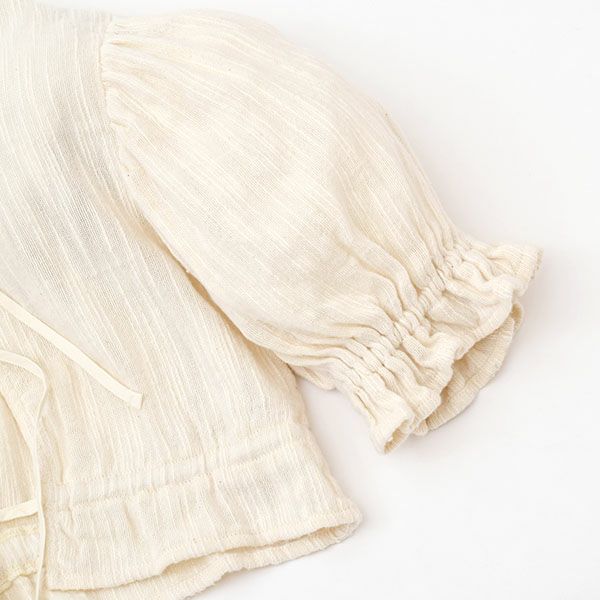 オーガニックコットン キッズバルーンスリーブブラウス Yoco