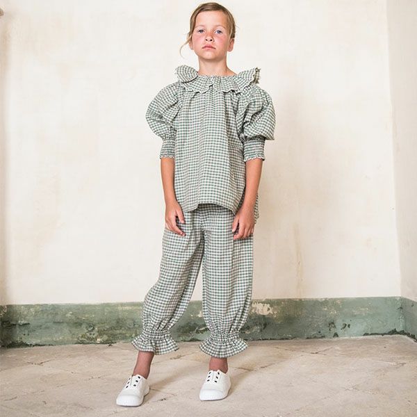 オーガニックコットン＆リネン キッズフリルパンツ Uma