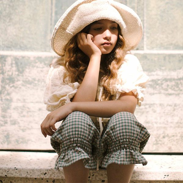 オーガニックコットン＆リネン キッズフリルパンツ Uma