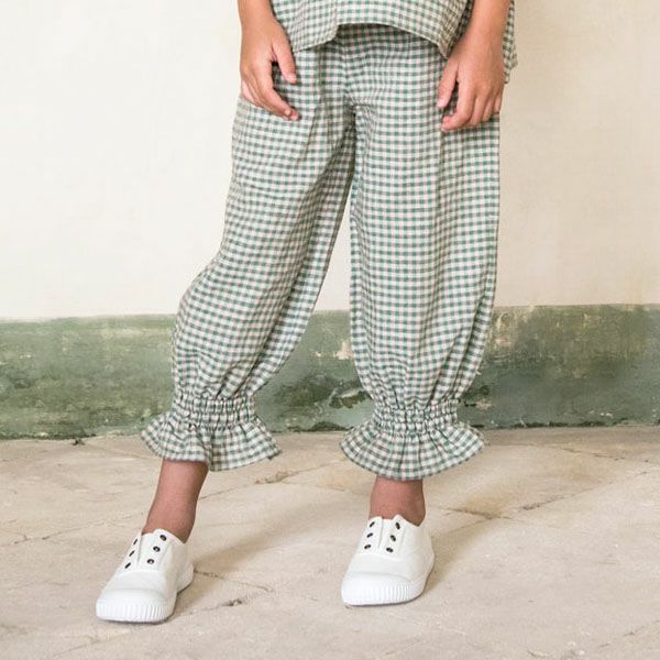 オーガニックコットン＆リネン キッズフリルパンツ Uma