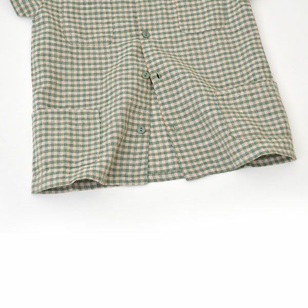 オーガニックコットン＆リネン キッズ半袖シャツ Uma