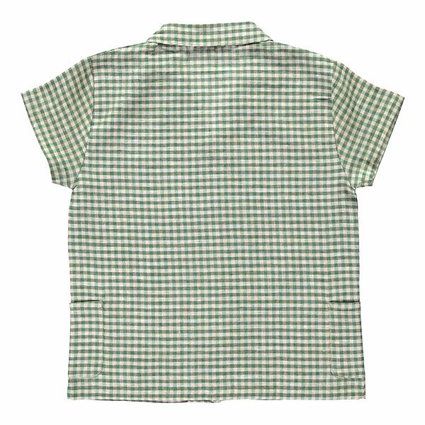 オーガニックコットン＆リネン キッズ半袖シャツ Uma