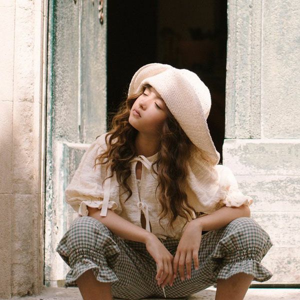 オーガニックコットン キッズサマーワイドハット Luna