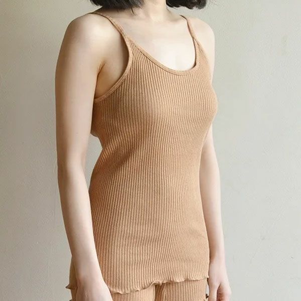 オーガニックコットン リブキャミソール