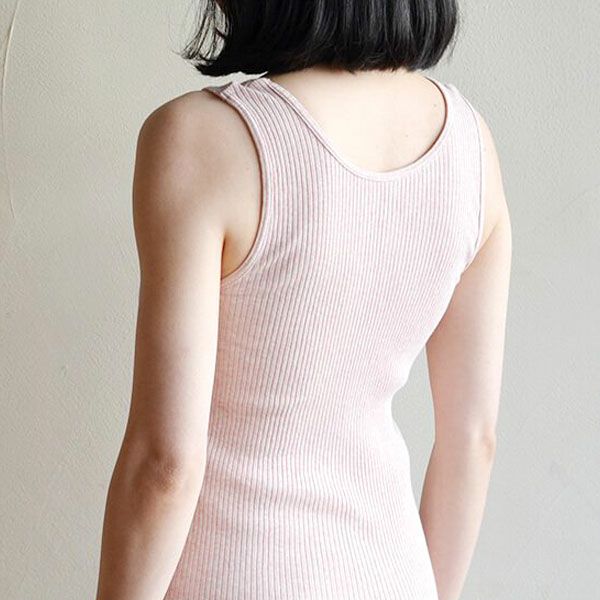 オーガニックコットン リブタンクトップ
