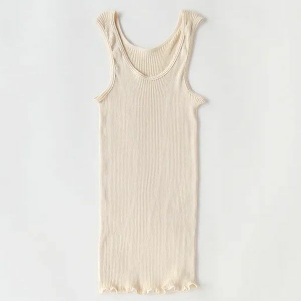 オーガニックコットン リブタンクトップ