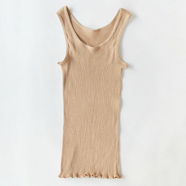 オーガニックコットン リブタンクトップ