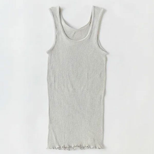 オーガニックコットン リブタンクトップ