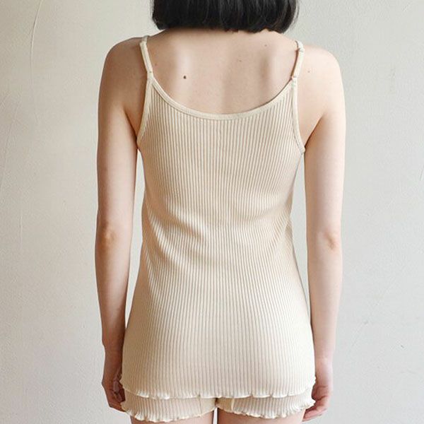 オーガニックコットン リブカップ付きキャミソール