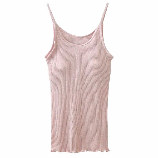 オーガニックコットン リブカップ付きキャミソール