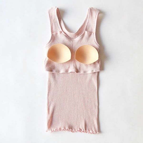 オーガニックコットン リブカップ付きタンクトップ