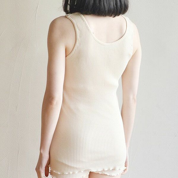 オーガニックコットン リブカップ付きタンクトップ