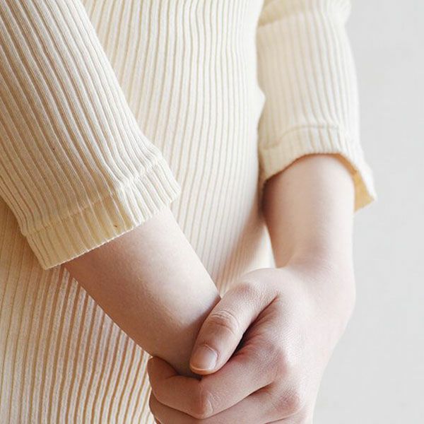 オーガニックコットン リブ8分袖シャツ