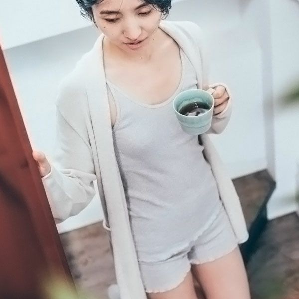 オーガニックコットン リブ1分丈ショーツ