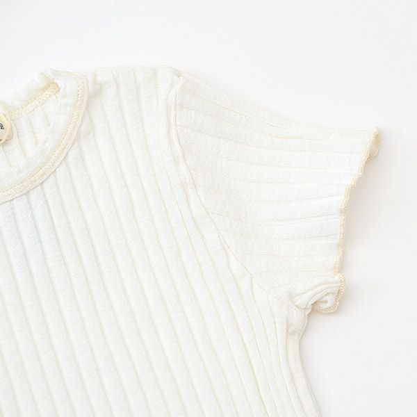 オーガニックコットン キッズリブレタスエッジTシャツ(半袖)