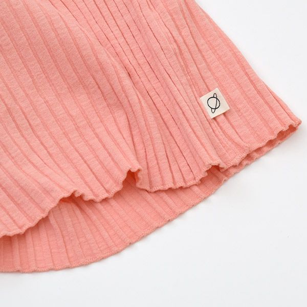 オーガニックコットン キッズリブレタスエッジTシャツ(半袖)