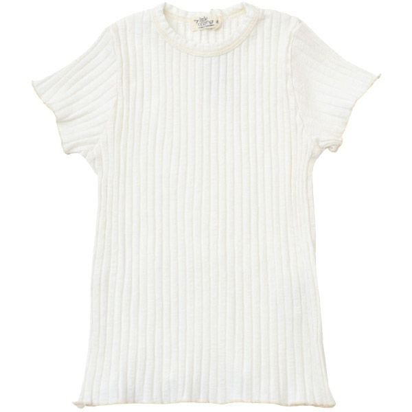 オーガニックコットン キッズリブレタスエッジTシャツ(半袖)