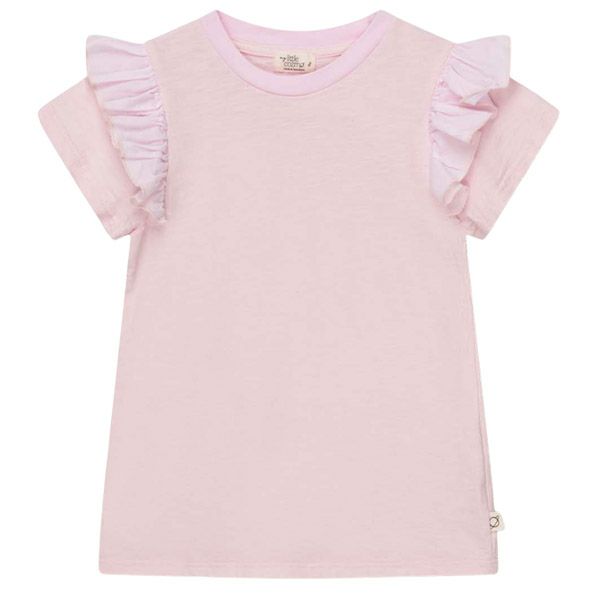 オーガニックコットン キッズスラブラッフルTシャツ(半袖)