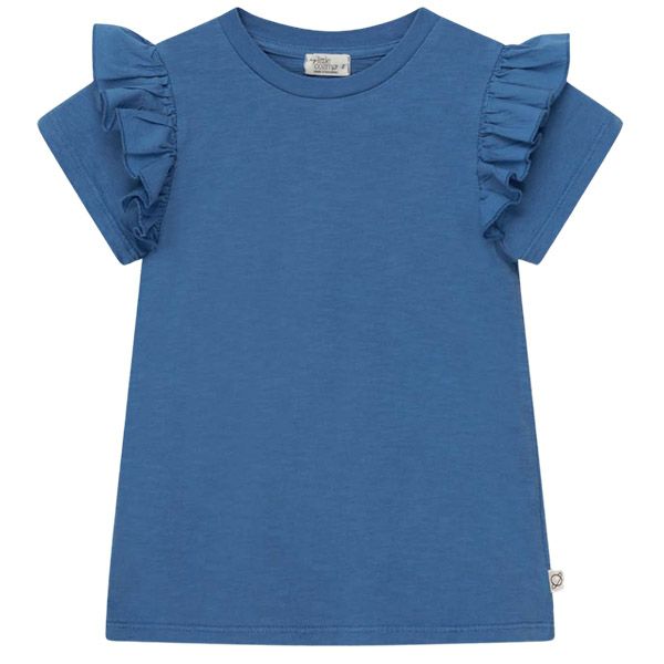 オーガニックコットン キッズスラブラッフルTシャツ(半袖)