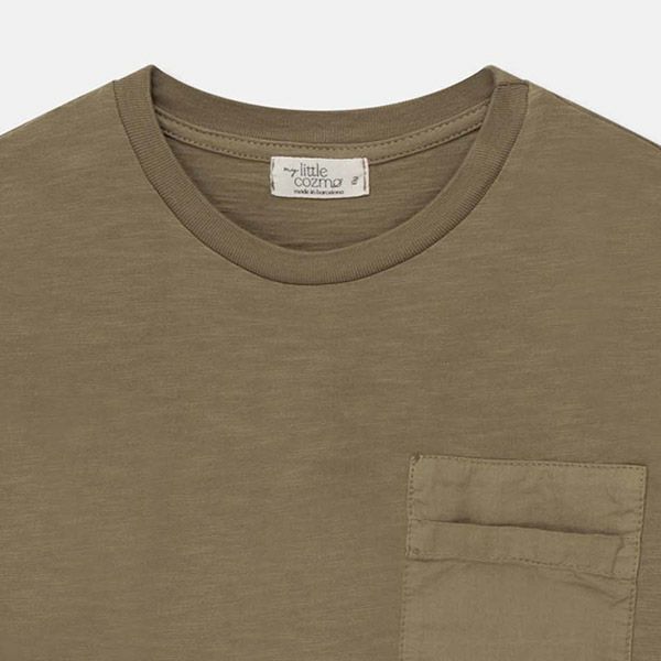 オーガニックコットン キッズスラブポケット付きTシャツ(半袖)