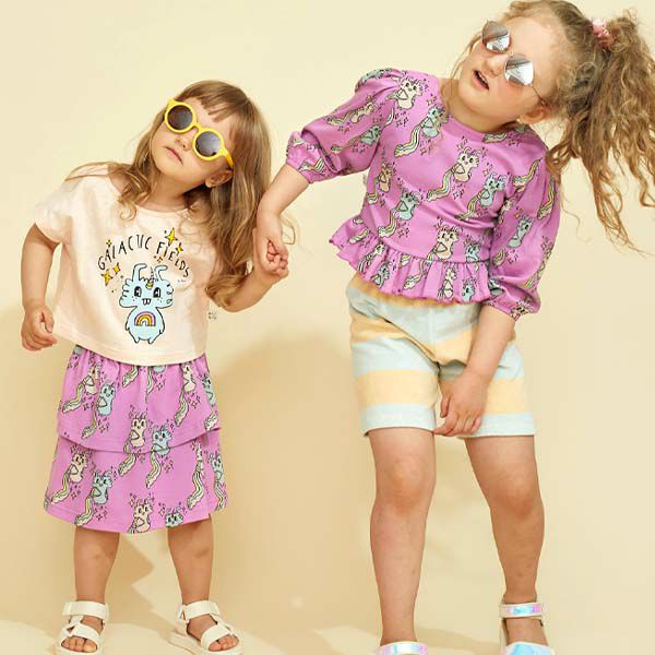 オーガニックコットン キッズ TシャツRainbowRider