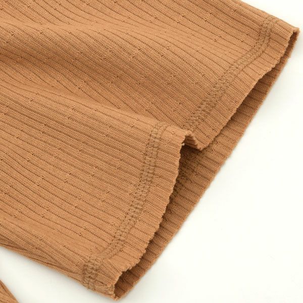 オーガニックコットン キッズ リブハーフパンツ